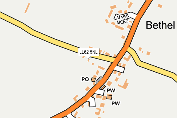 LL62 5NL map - OS OpenMap – Local (Ordnance Survey)
