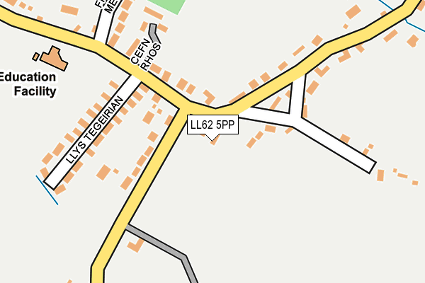 LL62 5PP map - OS OpenMap – Local (Ordnance Survey)