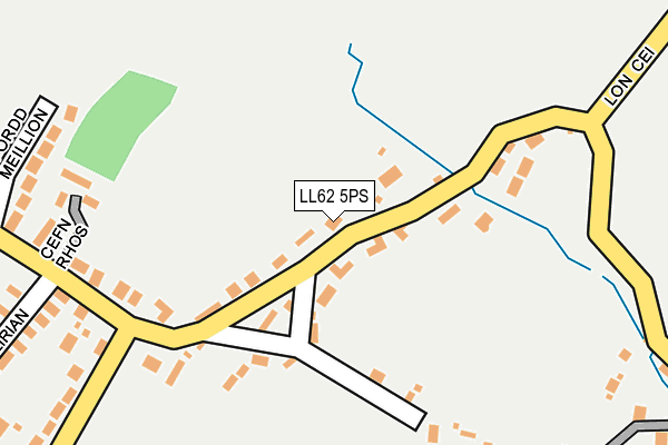LL62 5PS map - OS OpenMap – Local (Ordnance Survey)