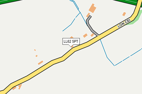 LL62 5PT map - OS OpenMap – Local (Ordnance Survey)