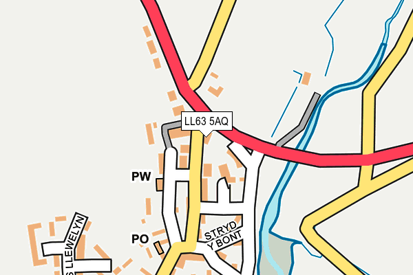 LL63 5AQ map - OS OpenMap – Local (Ordnance Survey)
