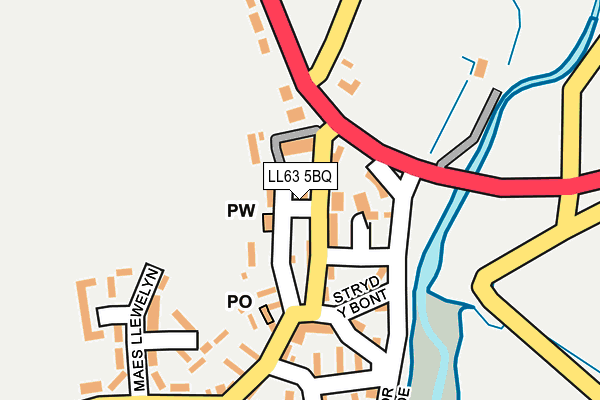 LL63 5BQ map - OS OpenMap – Local (Ordnance Survey)