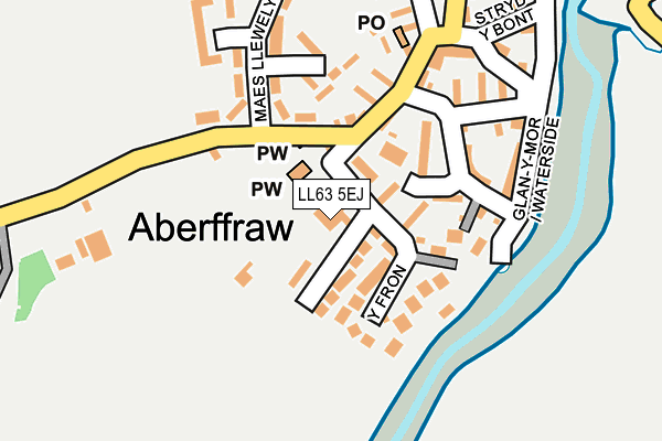 LL63 5EJ map - OS OpenMap – Local (Ordnance Survey)