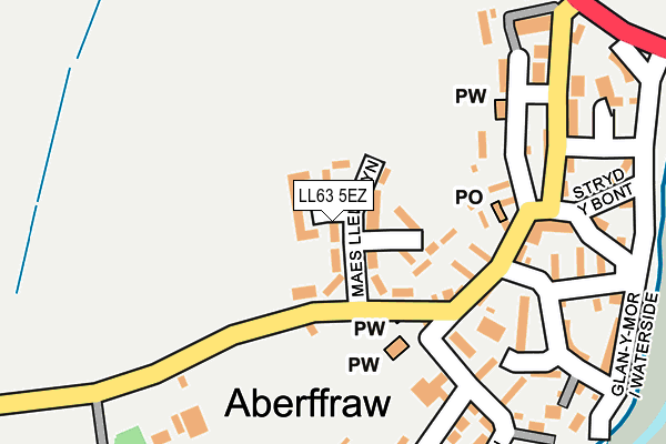 LL63 5EZ map - OS OpenMap – Local (Ordnance Survey)