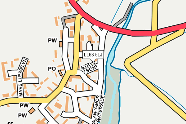 LL63 5LJ map - OS OpenMap – Local (Ordnance Survey)