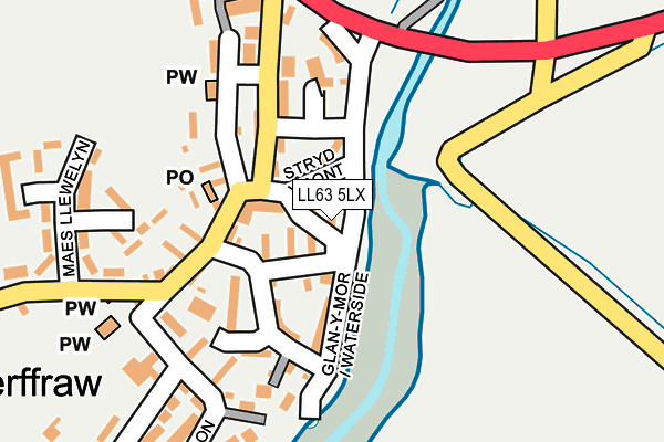 LL63 5LX map - OS OpenMap – Local (Ordnance Survey)
