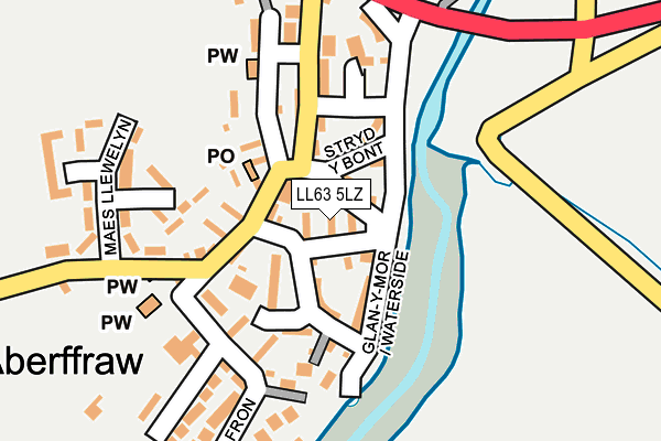 LL63 5LZ map - OS OpenMap – Local (Ordnance Survey)