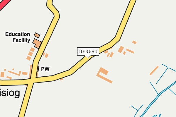 LL63 5RU map - OS OpenMap – Local (Ordnance Survey)