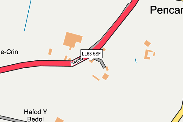 LL63 5SF map - OS OpenMap – Local (Ordnance Survey)