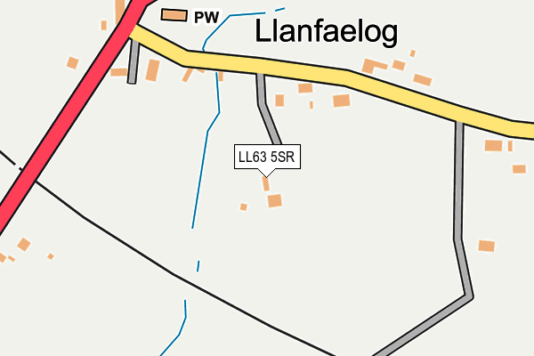 LL63 5SR map - OS OpenMap – Local (Ordnance Survey)