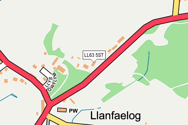 LL63 5ST map - OS OpenMap – Local (Ordnance Survey)