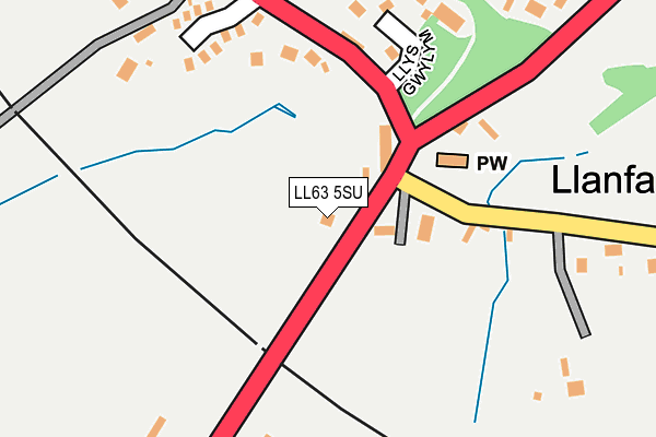 LL63 5SU map - OS OpenMap – Local (Ordnance Survey)