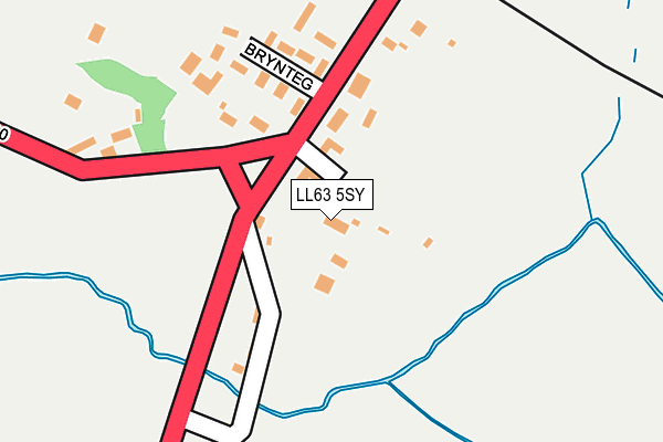 LL63 5SY map - OS OpenMap – Local (Ordnance Survey)