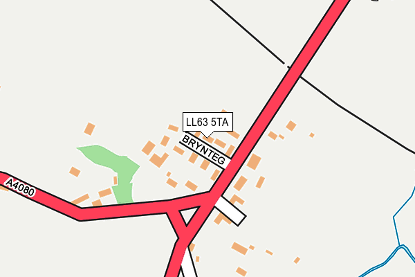 LL63 5TA map - OS OpenMap – Local (Ordnance Survey)