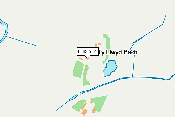 LL63 5TY map - OS OpenMap – Local (Ordnance Survey)