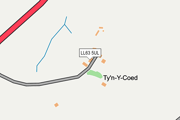 LL63 5UL map - OS OpenMap – Local (Ordnance Survey)
