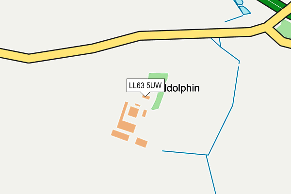 LL63 5UW map - OS OpenMap – Local (Ordnance Survey)