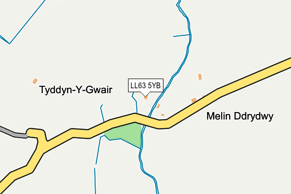 LL63 5YB map - OS OpenMap – Local (Ordnance Survey)