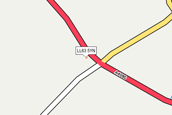 LL63 5YN map - OS OpenMap – Local (Ordnance Survey)