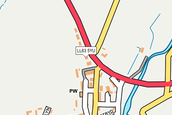 LL63 5YU map - OS OpenMap – Local (Ordnance Survey)