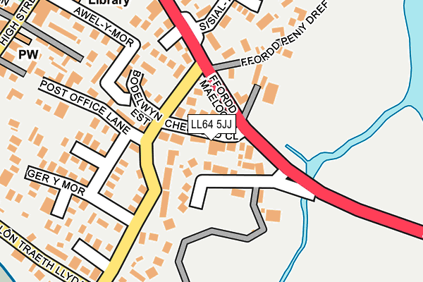 LL64 5JJ map - OS OpenMap – Local (Ordnance Survey)