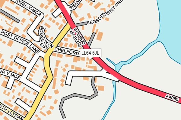 LL64 5JL map - OS OpenMap – Local (Ordnance Survey)