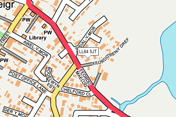 LL64 5JT map - OS OpenMap – Local (Ordnance Survey)