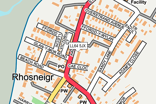 LL64 5JX map - OS OpenMap – Local (Ordnance Survey)