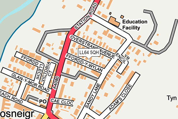 LL64 5QH map - OS OpenMap – Local (Ordnance Survey)