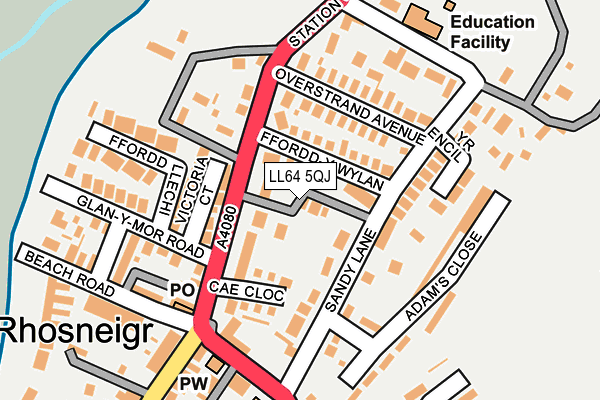 LL64 5QJ map - OS OpenMap – Local (Ordnance Survey)