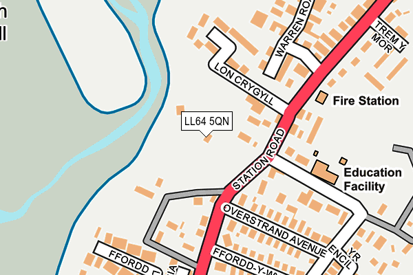 LL64 5QN map - OS OpenMap – Local (Ordnance Survey)