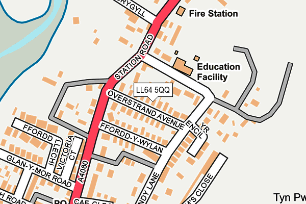 LL64 5QQ map - OS OpenMap – Local (Ordnance Survey)