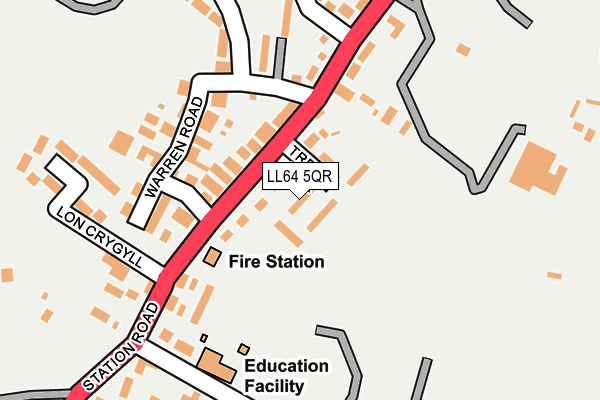 LL64 5QR map - OS OpenMap – Local (Ordnance Survey)