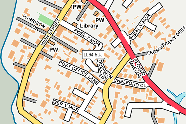 LL64 5UJ map - OS OpenMap – Local (Ordnance Survey)