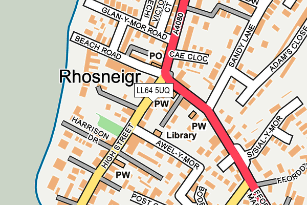 LL64 5UQ map - OS OpenMap – Local (Ordnance Survey)