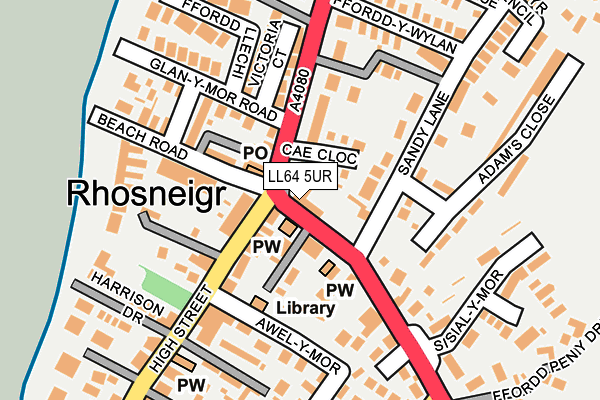 LL64 5UR map - OS OpenMap – Local (Ordnance Survey)