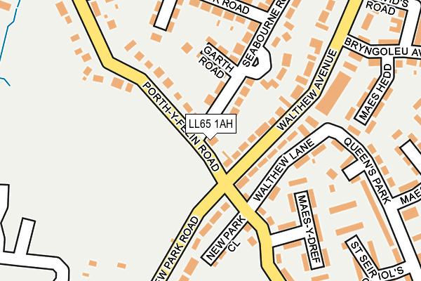 LL65 1AH map - OS OpenMap – Local (Ordnance Survey)