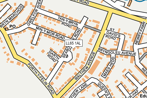 LL65 1AL map - OS OpenMap – Local (Ordnance Survey)