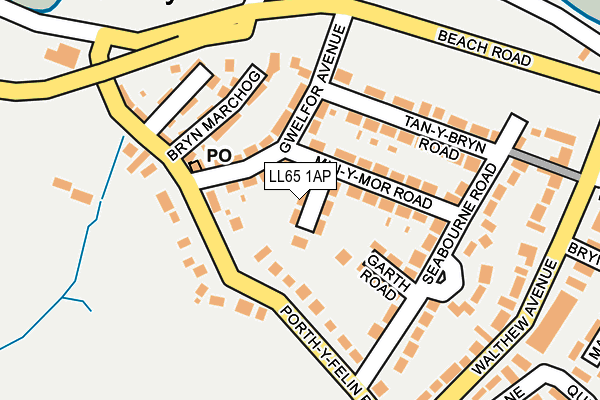 LL65 1AP map - OS OpenMap – Local (Ordnance Survey)