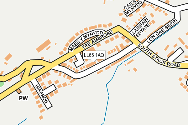 LL65 1AQ map - OS OpenMap – Local (Ordnance Survey)