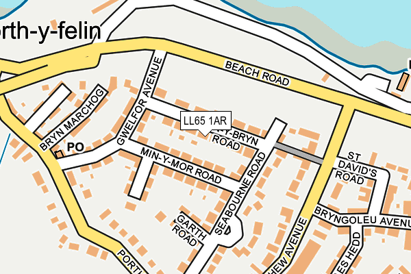 LL65 1AR map - OS OpenMap – Local (Ordnance Survey)