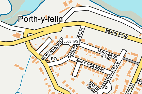 LL65 1AS map - OS OpenMap – Local (Ordnance Survey)