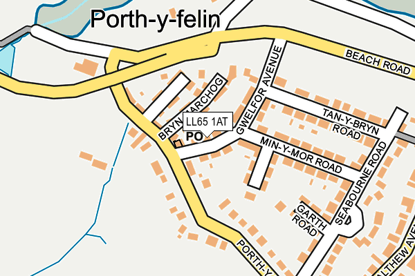 LL65 1AT map - OS OpenMap – Local (Ordnance Survey)