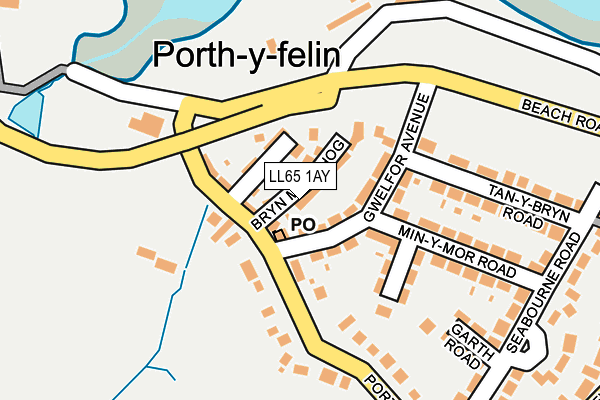 LL65 1AY map - OS OpenMap – Local (Ordnance Survey)