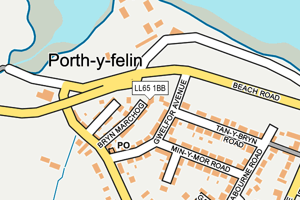 LL65 1BB map - OS OpenMap – Local (Ordnance Survey)