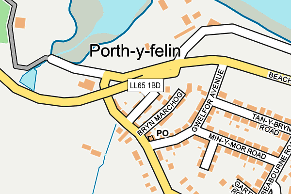 LL65 1BD map - OS OpenMap – Local (Ordnance Survey)