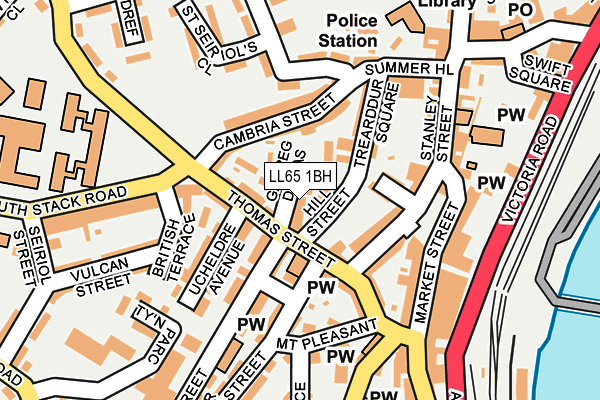 LL65 1BH map - OS OpenMap – Local (Ordnance Survey)