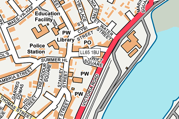 LL65 1BU map - OS OpenMap – Local (Ordnance Survey)