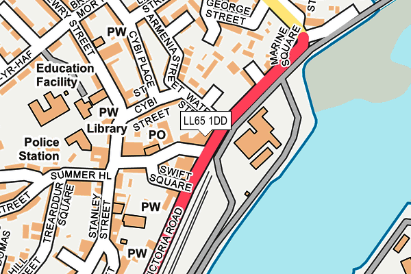 LL65 1DD map - OS OpenMap – Local (Ordnance Survey)