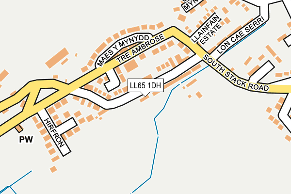 LL65 1DH map - OS OpenMap – Local (Ordnance Survey)